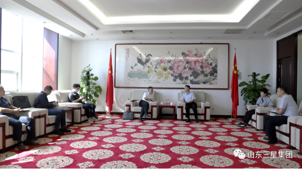 濱州市工信局黨組成員、副局長孫軼修來山東三星集團(tuán)調(diào)研